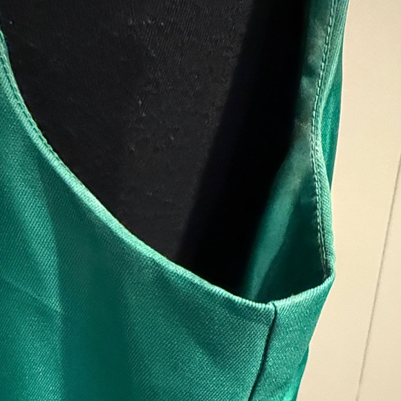 B36 Adrianna Papell Women’s Plus 16 Green Satin Sleeveless A-Line Maxi Dress - Picture 6 of 16